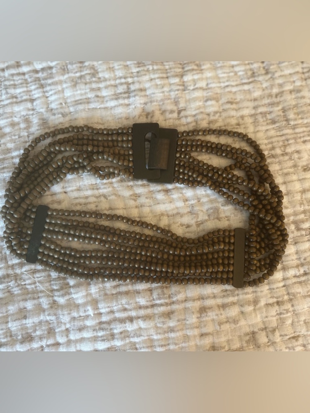 Wood Bead Belt